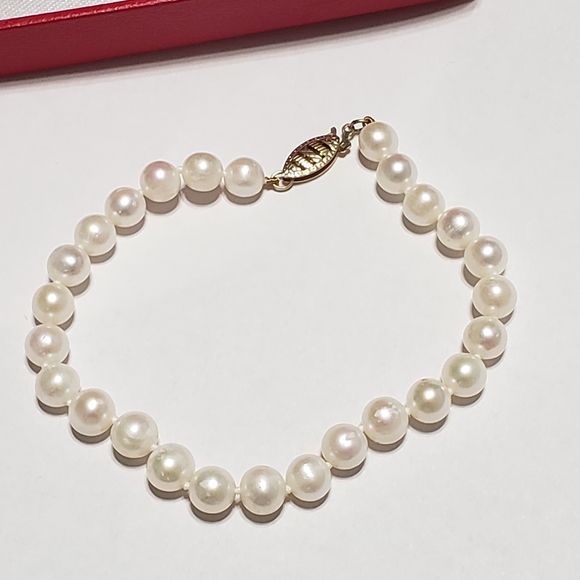 10 K gold White Fresh water pearls - Picture 5 of 11